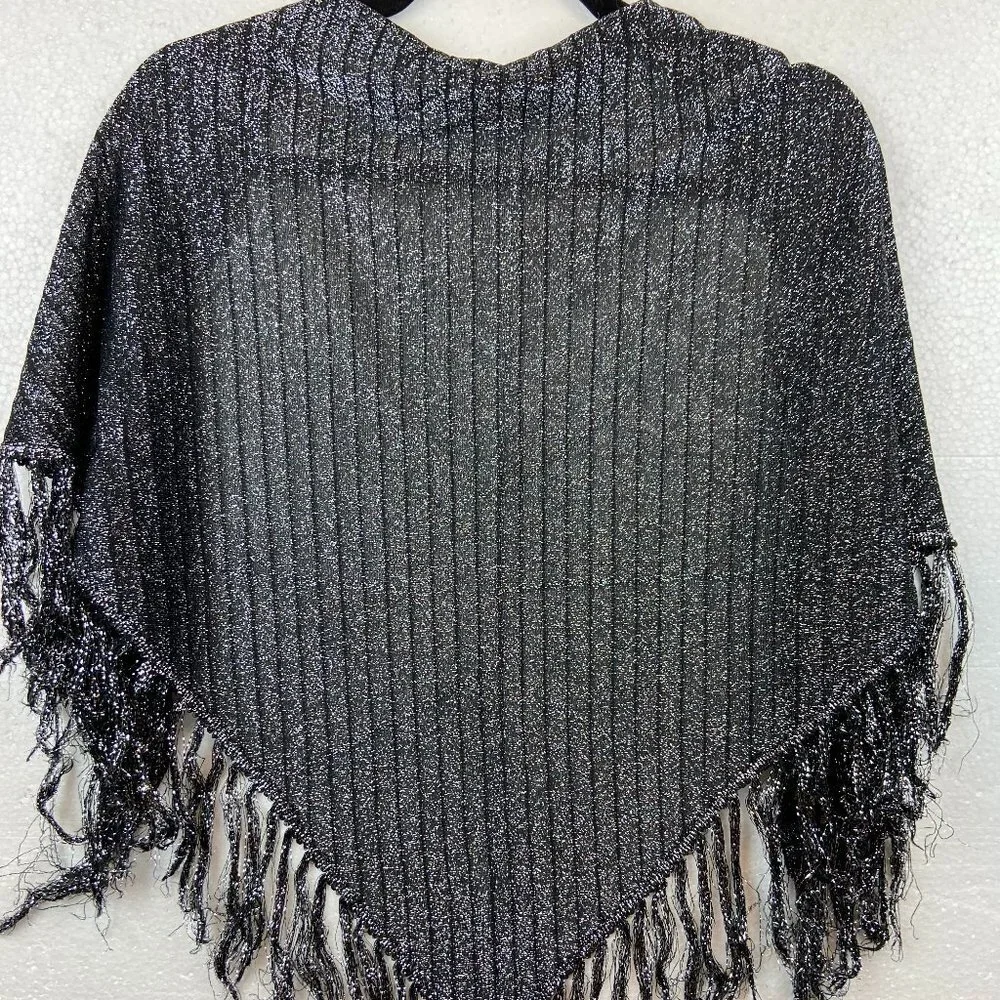 Vintage Silver Lurex Shawl Scarf Wrap